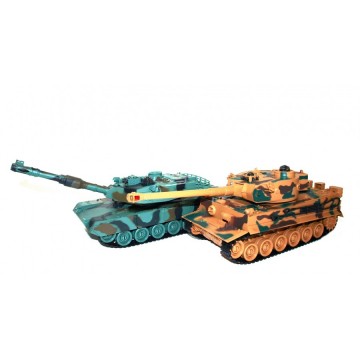 Zestaw wzajemnie walczących czołgów M1A2 Abrams i German Tiger v2 2.4GHz 1:28 RTR