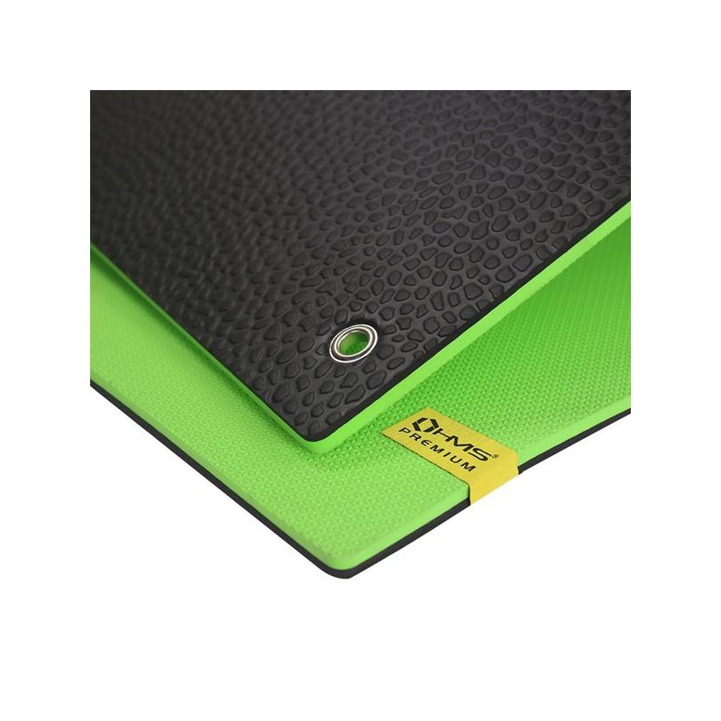 MFK03 GREEN-BLACK MATA FITNESS KLUBOWA Z OTWORAMI HMS PREMIUM