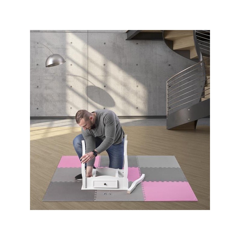 MP10  MATA PUZZLE MULTIPACK PINK-GREY 9 ELEMENTĂW 10MM ONE FITNESS