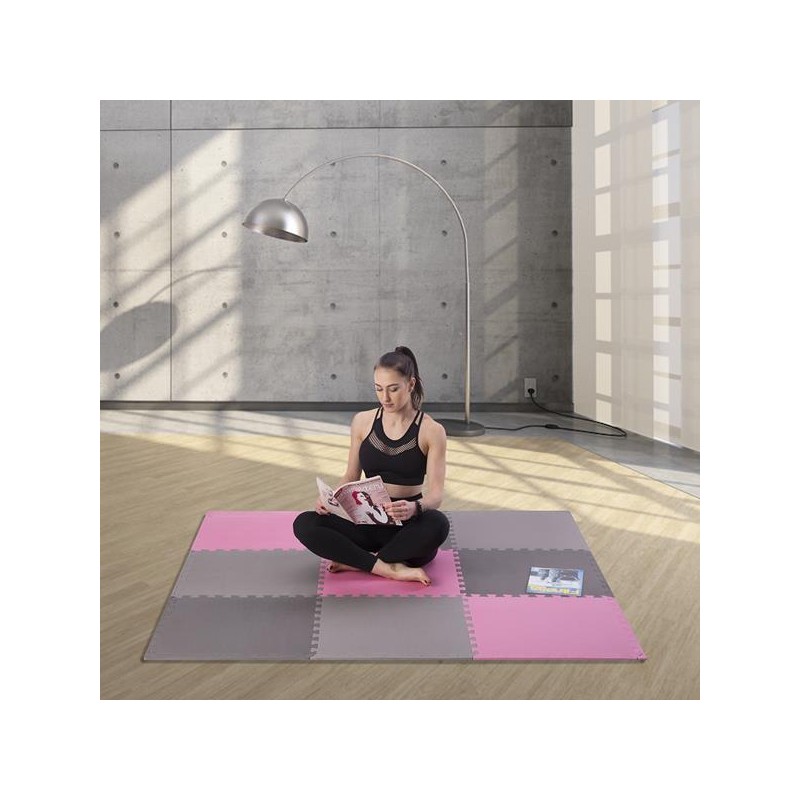 MP10  MATA PUZZLE MULTIPACK PINK-GREY 9 ELEMENTĂW 10MM ONE FITNESS