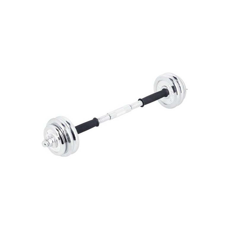 STC55 SZTANGIELKI-SZTANGA PROSTA I ĹAMANA W WALIZCE CHROM 55KG HMS