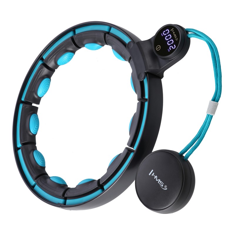 HHM17 HULA HOP BLACK/TURQUOISE Z MAGNESAMI I OBCIÄĹťNIKIEM + LICZNIK HMS