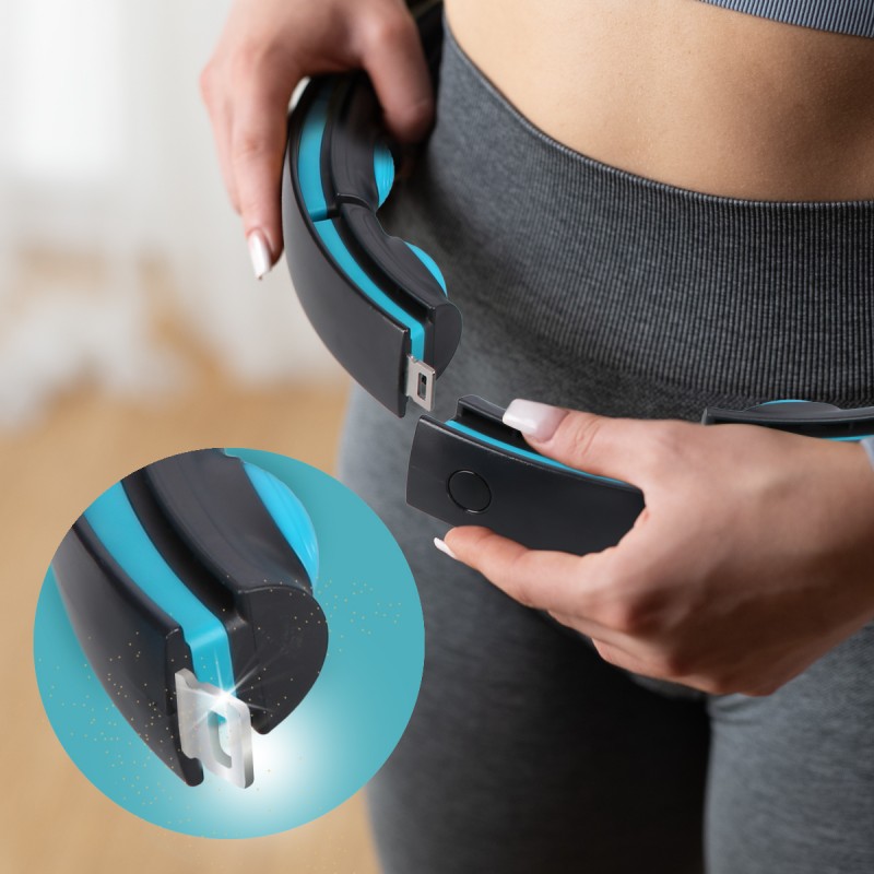 HHM17 HULA HOP BLACK/TURQUOISE Z MAGNESAMI I OBCIÄĹťNIKIEM + LICZNIK HMS