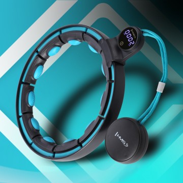 HHM17 HULA HOP BLACK/TURQUOISE Z MAGNESAMI I OBCIĄŻNIKIEM + LICZNIK HMS