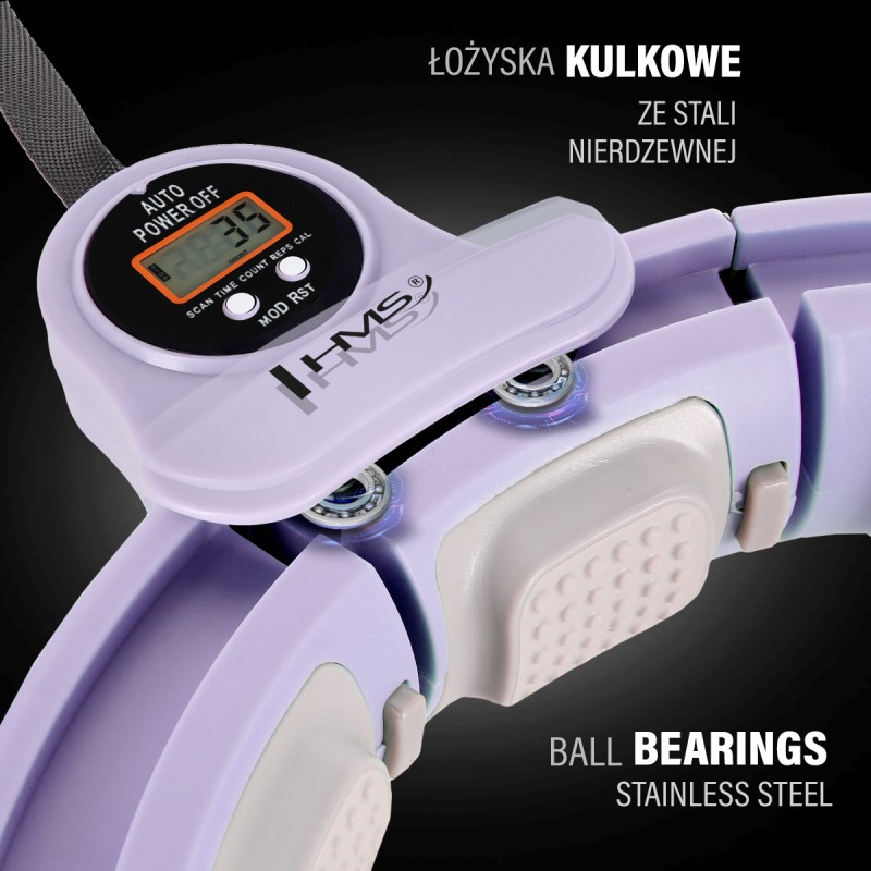 HHM13 HULA HOP VIOLET Z MAGNESAMI I OBCIÄĹťNIKIEM + LICZNIK HMS