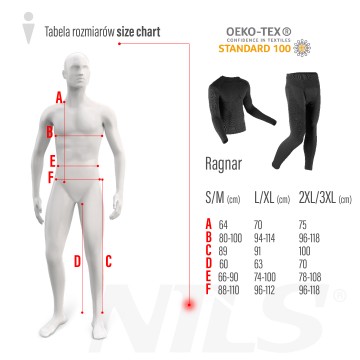 BTZ0060 BIELIZNA TERMOAKTYWNA CZARNA MĘSKA ZESTAW L/XL RAGNAR NILS