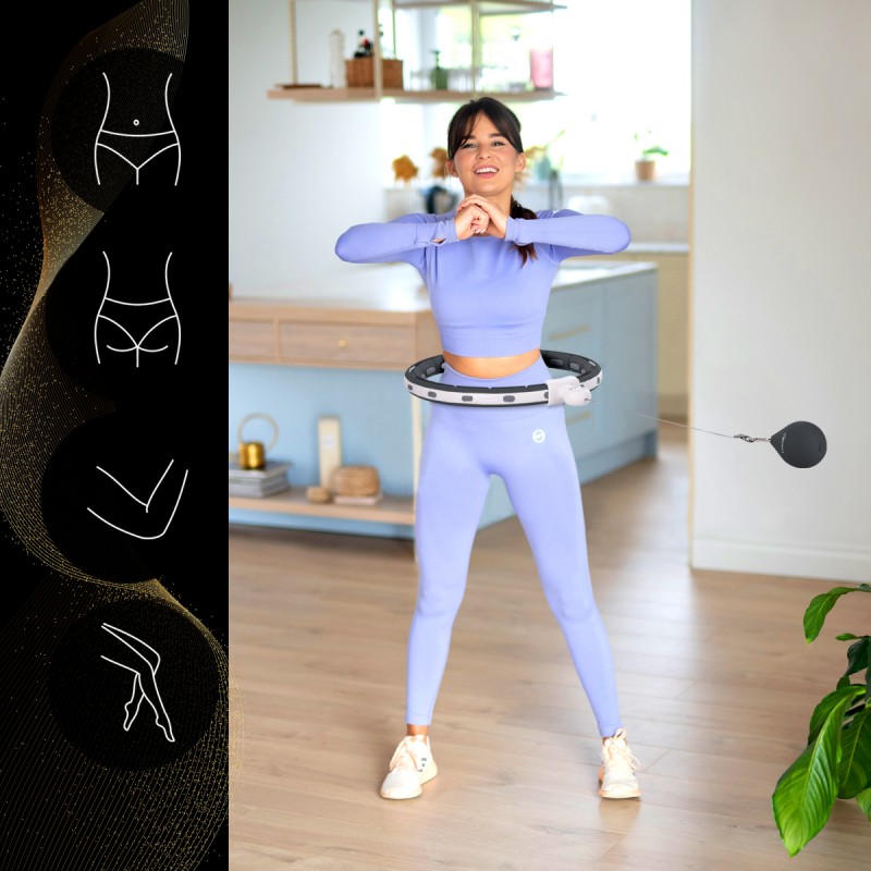 HHM15 HULA HOP BLACK Z MAGNESEM I OBCIÄĹťNIKIEM + LICZNIK HMS