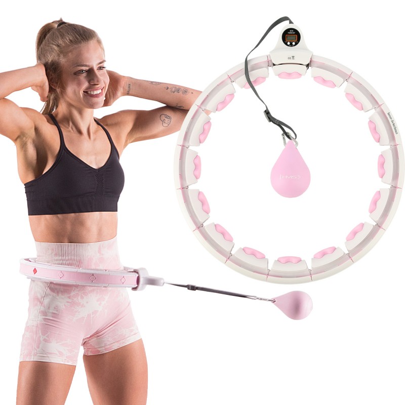 HHW06 HULA HOP PINK Z WYPUSTKAMI I OBCIÄĹťNIKIEM + LICZNIK HMS