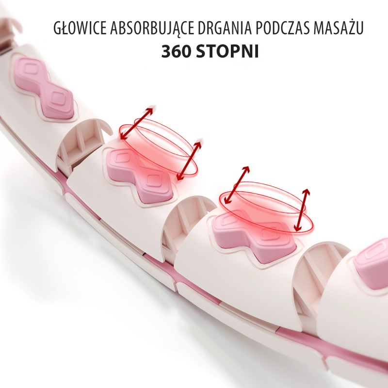 HHW06 HULA HOP PINK Z WYPUSTKAMI I OBCIÄĹťNIKIEM + LICZNIK HMS