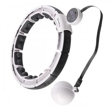 HHM16 HULA HOP WHITE Z MAGNESAMI I OBCIÄĹťNIKIEM + LICZNIK HMS