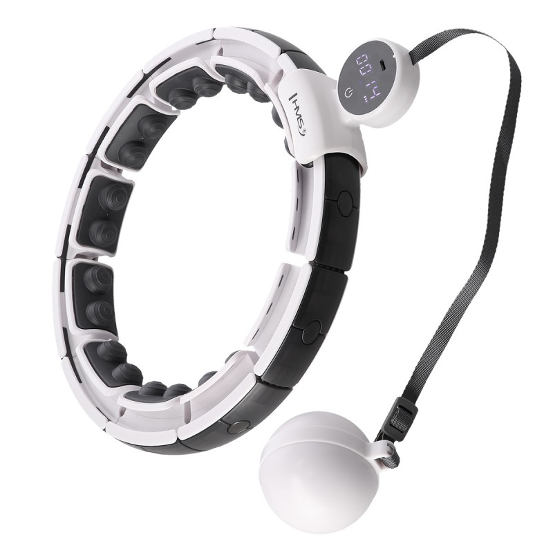 HHM16 HULA HOP WHITE Z MAGNESAMI I OBCIÄĹťNIKIEM + LICZNIK HMS