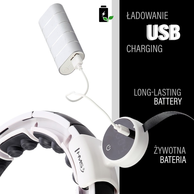 HHM16 HULA HOP WHITE Z MAGNESAMI I OBCIÄĹťNIKIEM + LICZNIK HMS