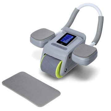 KA08 GRAY ABS AUTOMATYCZNE KOĹO DO ÄWICZEĹ MIÄĹNI BRZUCHA Z WYĹWIETLACZEM LCD I ĹADOWANIEM HMS