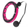 HHM16 HULA HOP BLACK/PINK Z MAGNESAMI I OBCIÄĹťNIKIEM + LICZNIK HMS