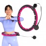 HHM16 HULA HOP BLACK/PINK Z MAGNESAMI I OBCIÄĹťNIKIEM + LICZNIK HMS