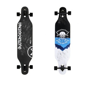 LONGBOARD SKULL WOOD SKATE NILS EXTREME