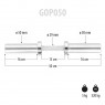 GOP050 (+ZACISKI) GRYF KRĂTKI OLIMPIJSKI 5KG 50CM HMS