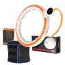 ZESTAW HULA HOP MAGNETYCZNY WHITE/ORANGE HHM21 Z LICZNIKIEM HMS + PAS WYSZCZUPLAJÄCY BR1313