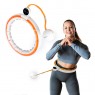 ZESTAW HULA HOP MAGNETYCZNY WHITE/ORANGE HHM21 Z LICZNIKIEM HMS + PAS WYSZCZUPLAJÄCY BR1313
