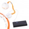 ZESTAW HULA HOP MAGNETYCZNY WHITE/ORANGE HHM21 Z LICZNIKIEM HMS + PAS WYSZCZUPLAJÄCY BR1313