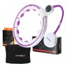 ZESTAW HULA HOP MAGNETYCZNY WHITE/VIOLET HHM17 Z LICZNIKIEM HMS + PAS WYSZCZUPLAJÄCY BR163 BLACK