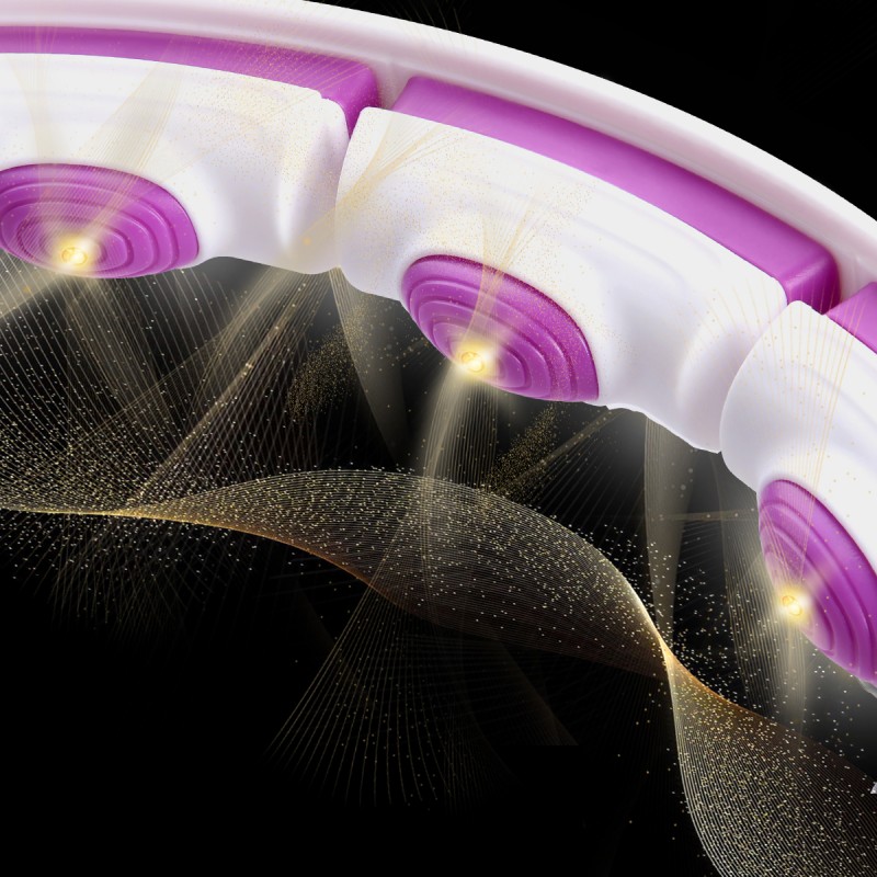 ZESTAW HULA HOP MAGNETYCZNY WHITE/VIOLET HHM17 Z LICZNIKIEM HMS + PAS WYSZCZUPLAJÄCY BR163 BLACK