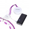 ZESTAW HULA HOP MAGNETYCZNY WHITE/VIOLET HHM17 Z LICZNIKIEM HMS + PAS WYSZCZUPLAJÄCY BR163 BLACK
