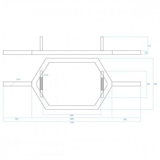 GHX02B GRYF HEKSAGONALNY 28KG 1700MM HMS
