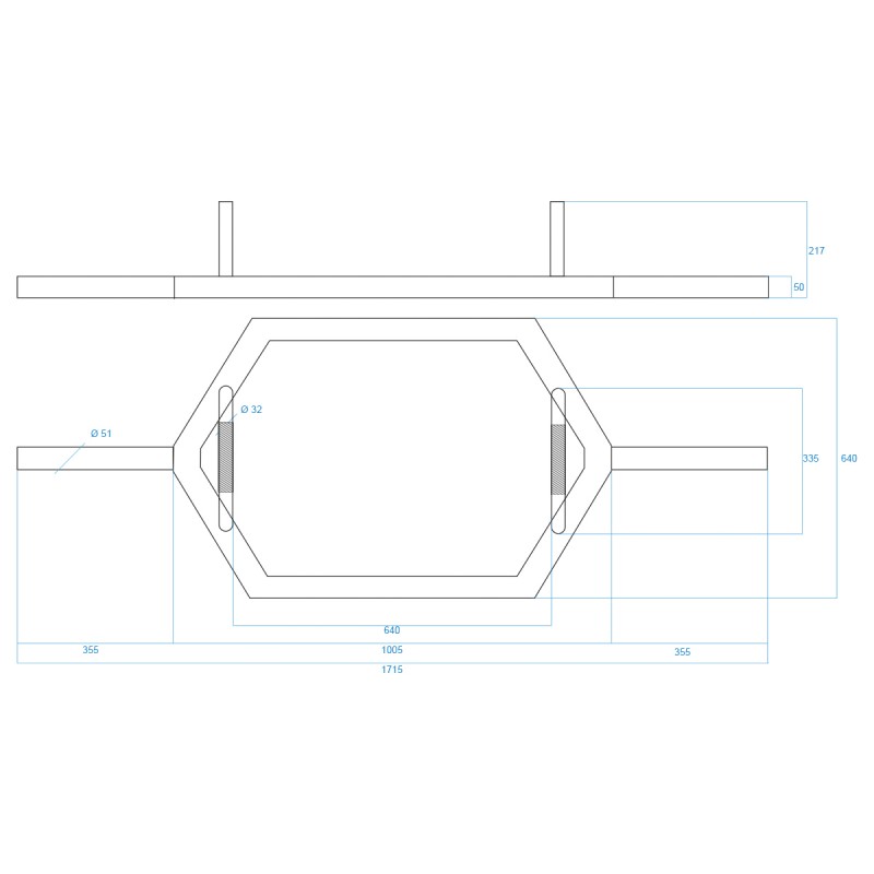 GHX02B GRYF HEKSAGONALNY 28KG 1700MM HMS