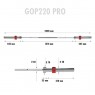 GOP220 PRO + ZG1000R ZACISKI LOCK GRYF PROSTY OLIMPIJSKI 20KG 2200MM HMS 