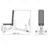 L1237 REGULOWANA ĹAWKA DO ÄWICZEĹ SEMI COMMERCIAL HMS