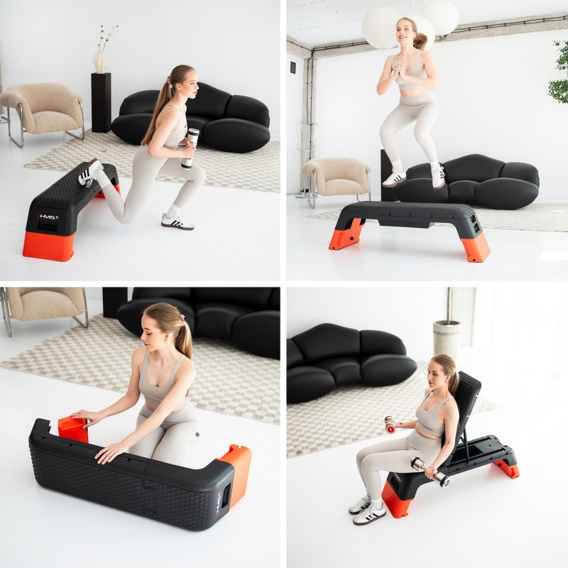 AS009 PRO STEP DO AEROBIKU REGULOWANY Z FUNKCJÄ ĹAWKI COMMERCIAL HMS
